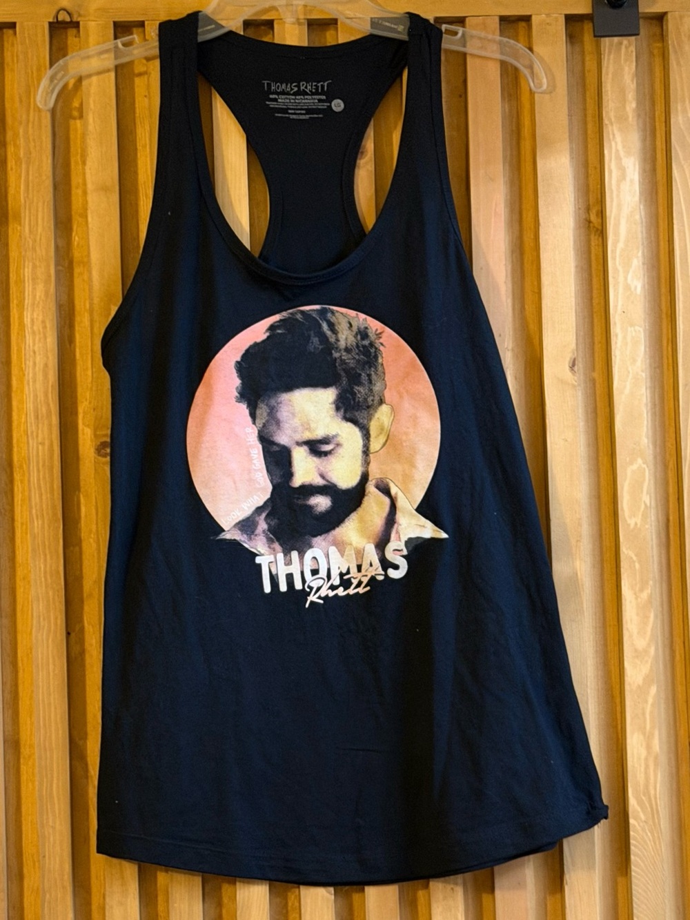 Thomas Rhett Black Graphic Racerback Tank Top